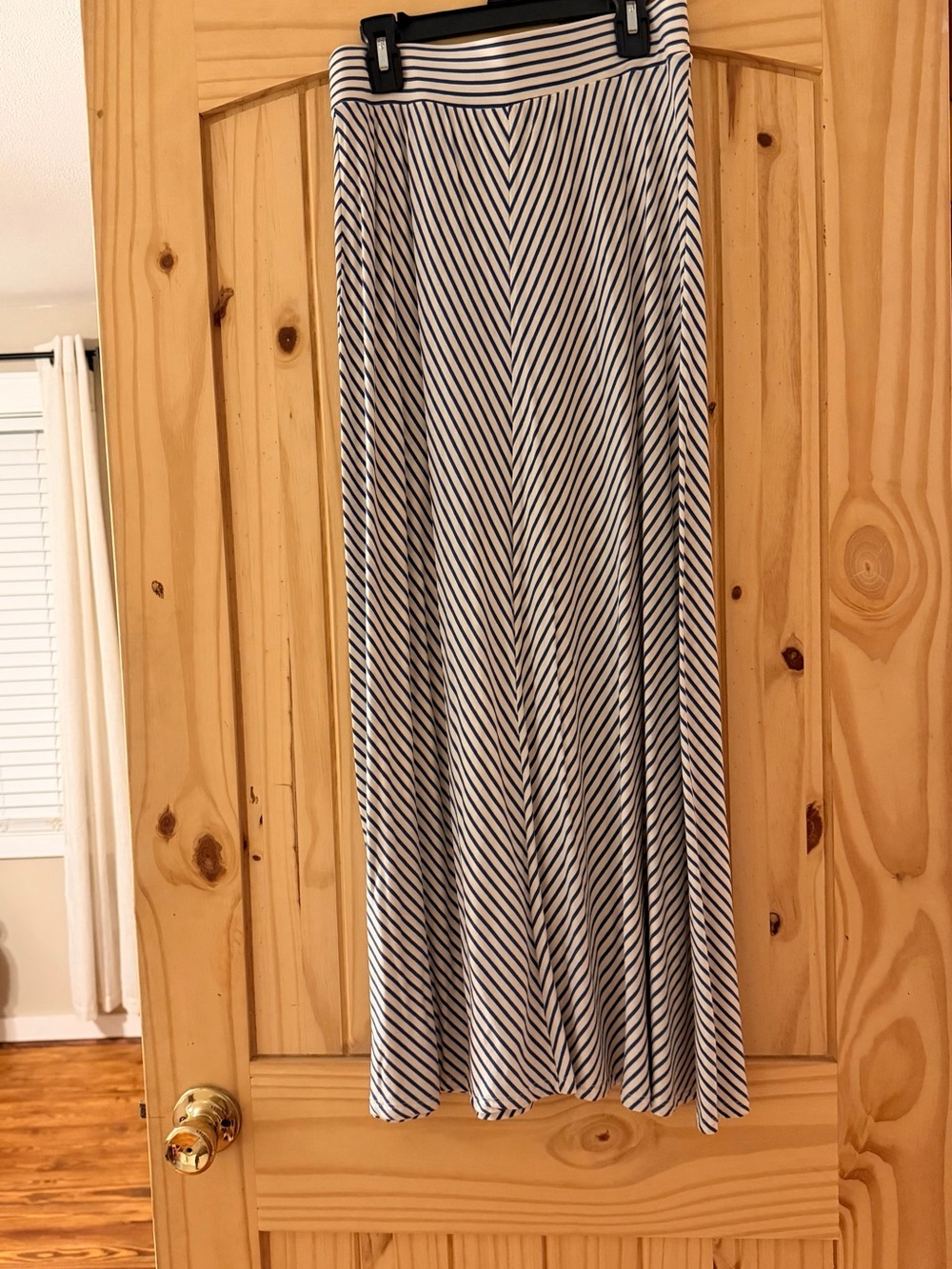 Striped Navy and White Skirt